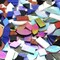 240 Pieces Iridescent Glass Mosaic Tiles for Crafts, 5 Shapes Mixed Stained Glass Sheets, Mosaic Kits for Adults (Iridescent Mix)